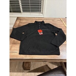 32 Degrees Heat 1/4 Snap Fleece Pullover Sweater Men's Medium Black NWT